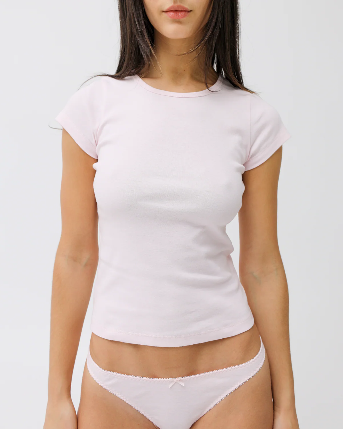 The Baby Tee 2-Pack: Cotton Jersey Baby Pink & Grey - Image 3