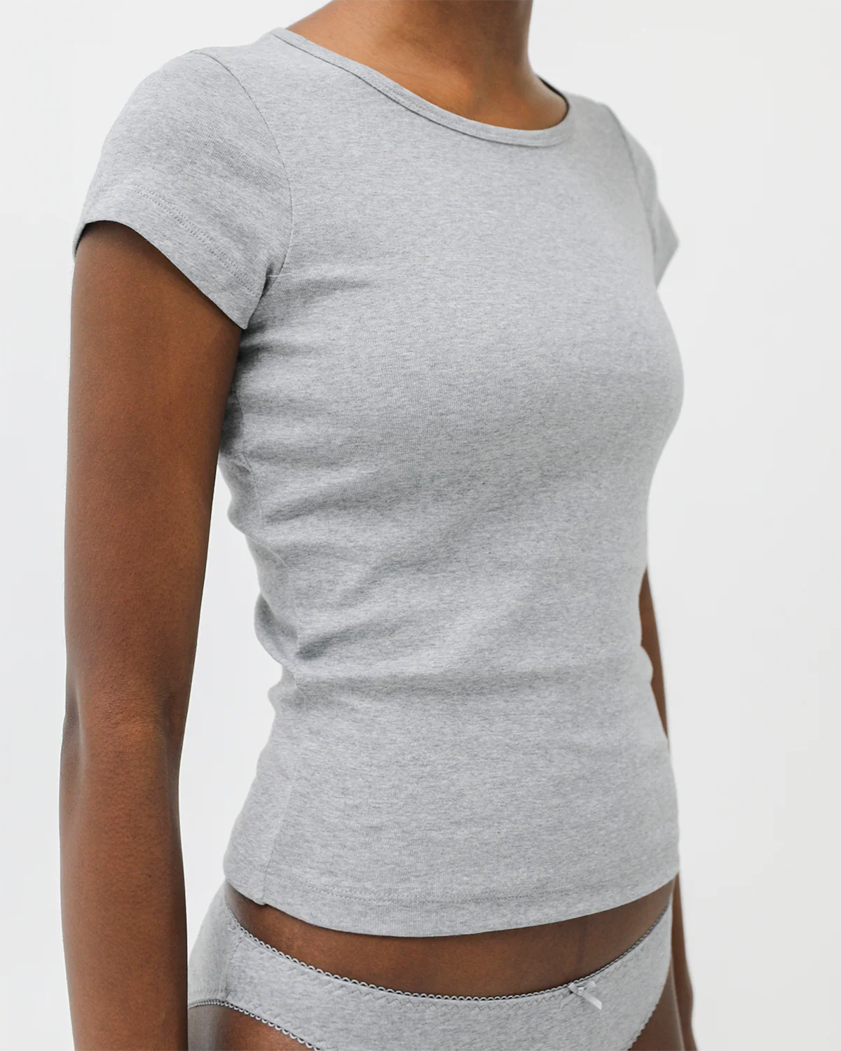 The Baby Tee 2-Pack: Cotton Jersey Baby Pink & Grey - Image 4