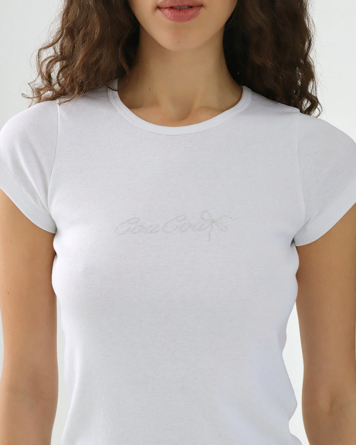 The Crystal Baby Tee White - Image 5