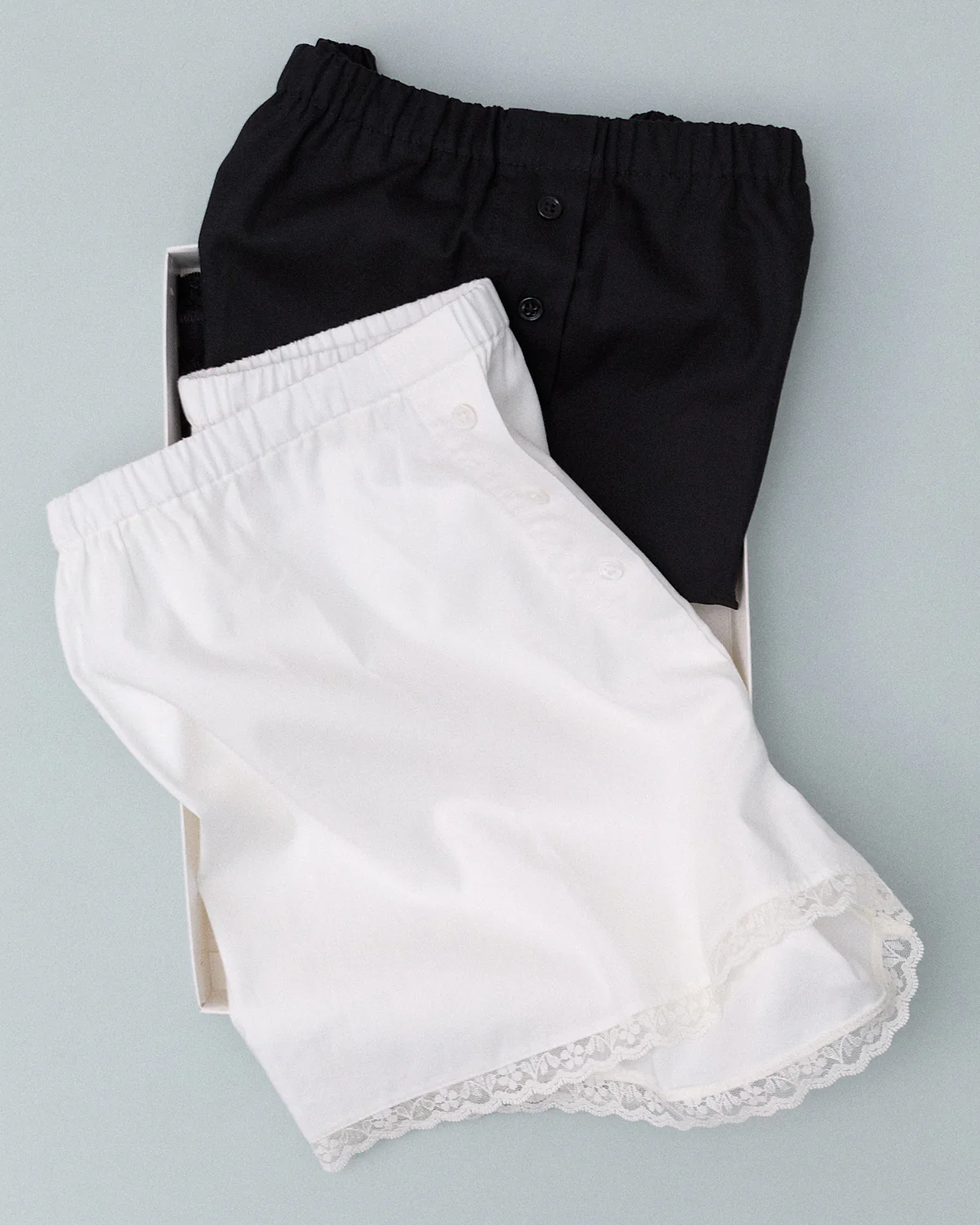 The Boxer 2-Pack: French Poplin Black & White - Image 3