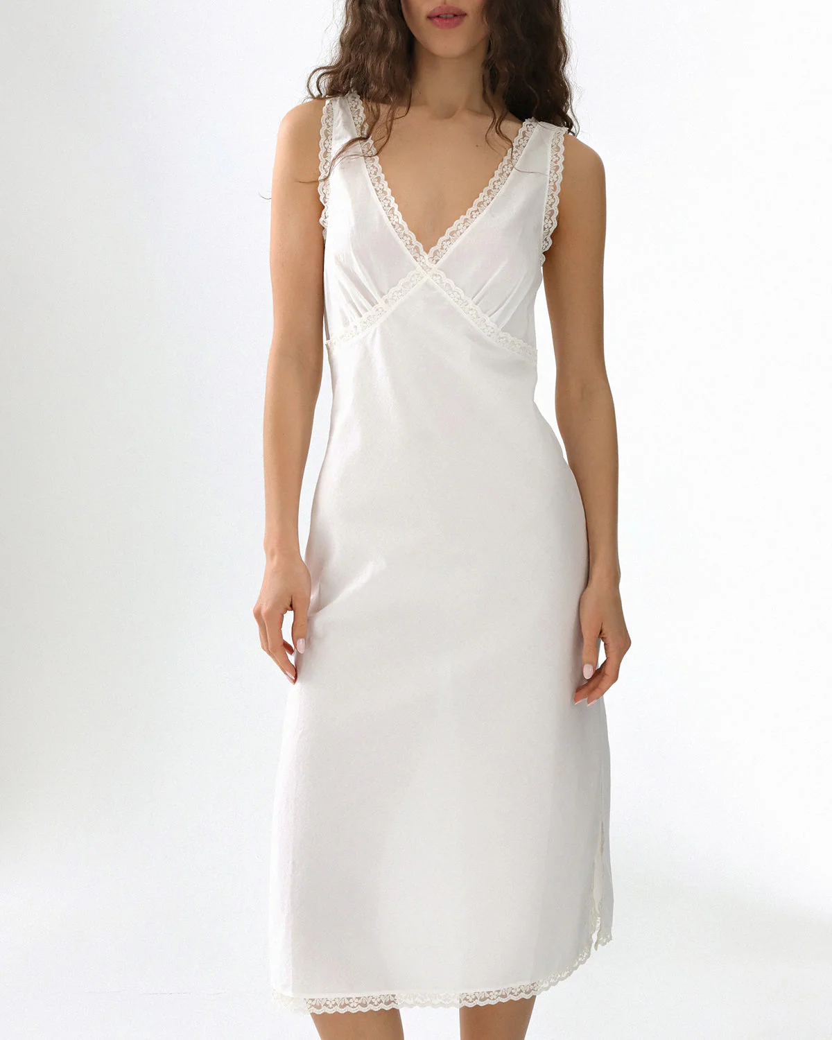 The Iris Slip: Cotton Voile White - Image 4