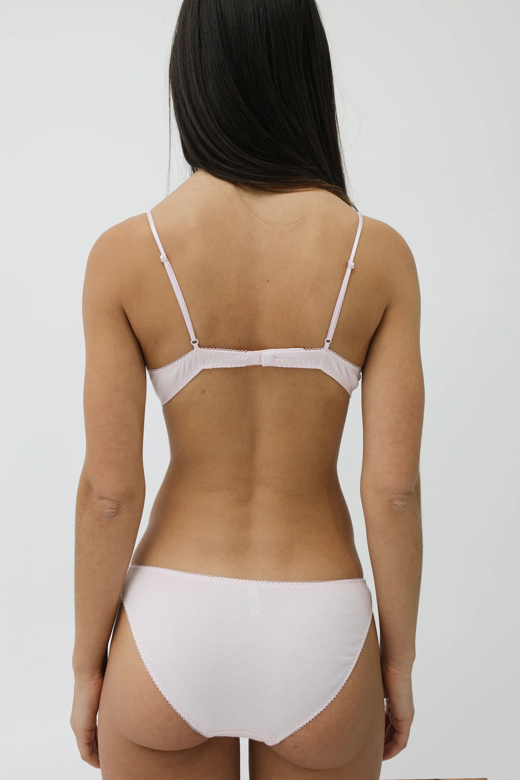 The Petite Bra: Cotton Jersey Baby Pink - Image 6