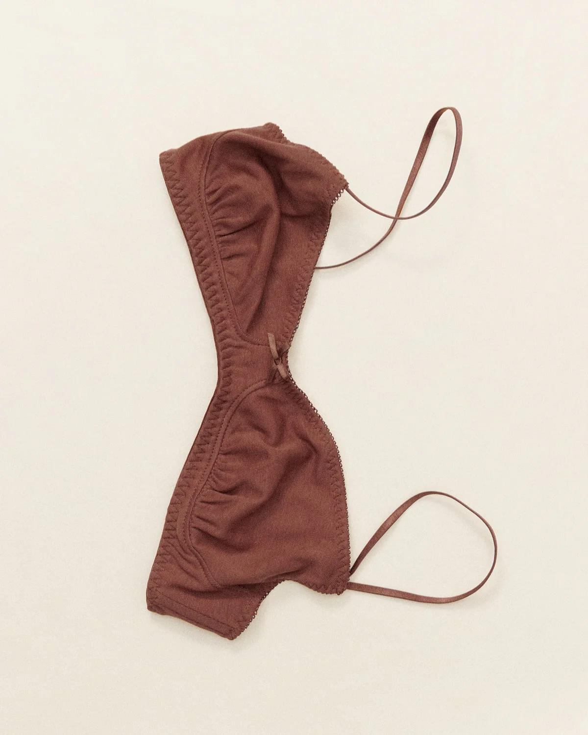 The Petite Bra: Cotton Jersey Brown - Image 3