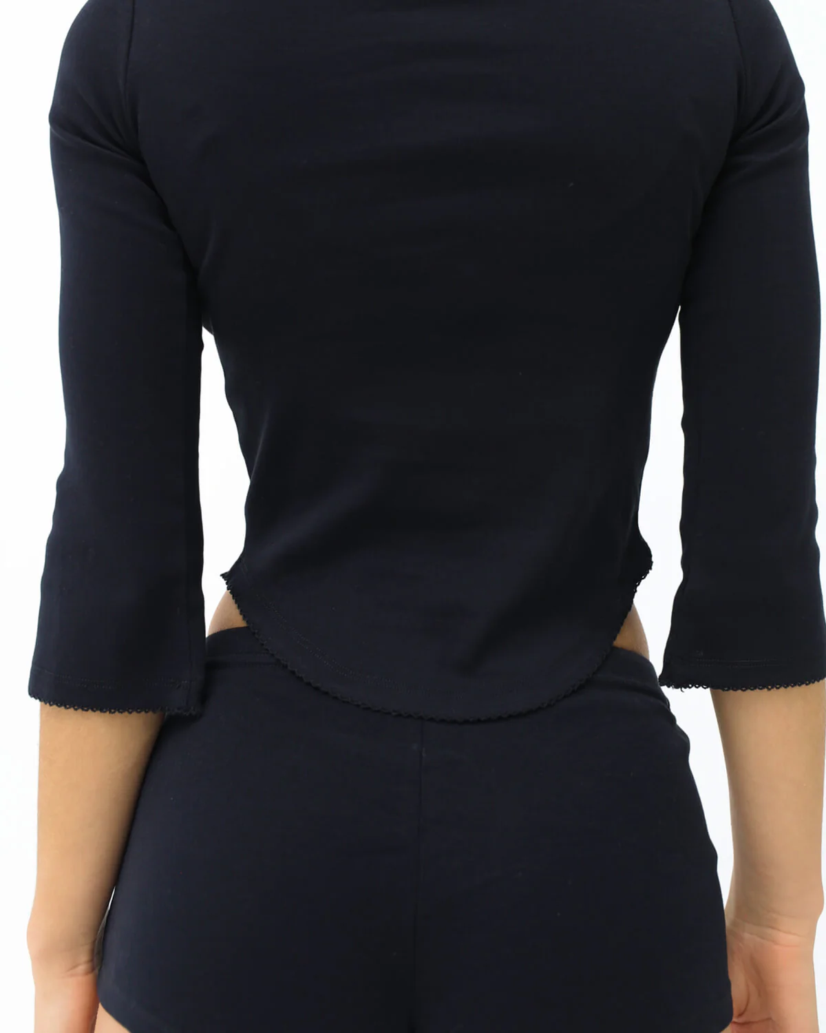 The Rina Long Sleeve: Cotton Jersey Black - Image 5