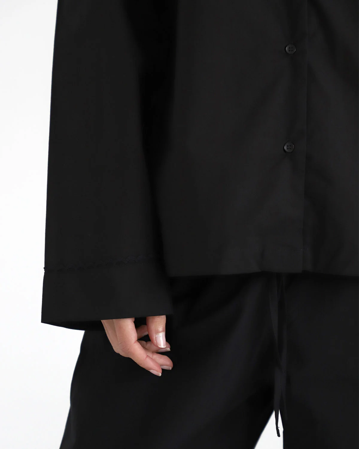 The Sunday Shirt: Cotton Voile Black - Image 4