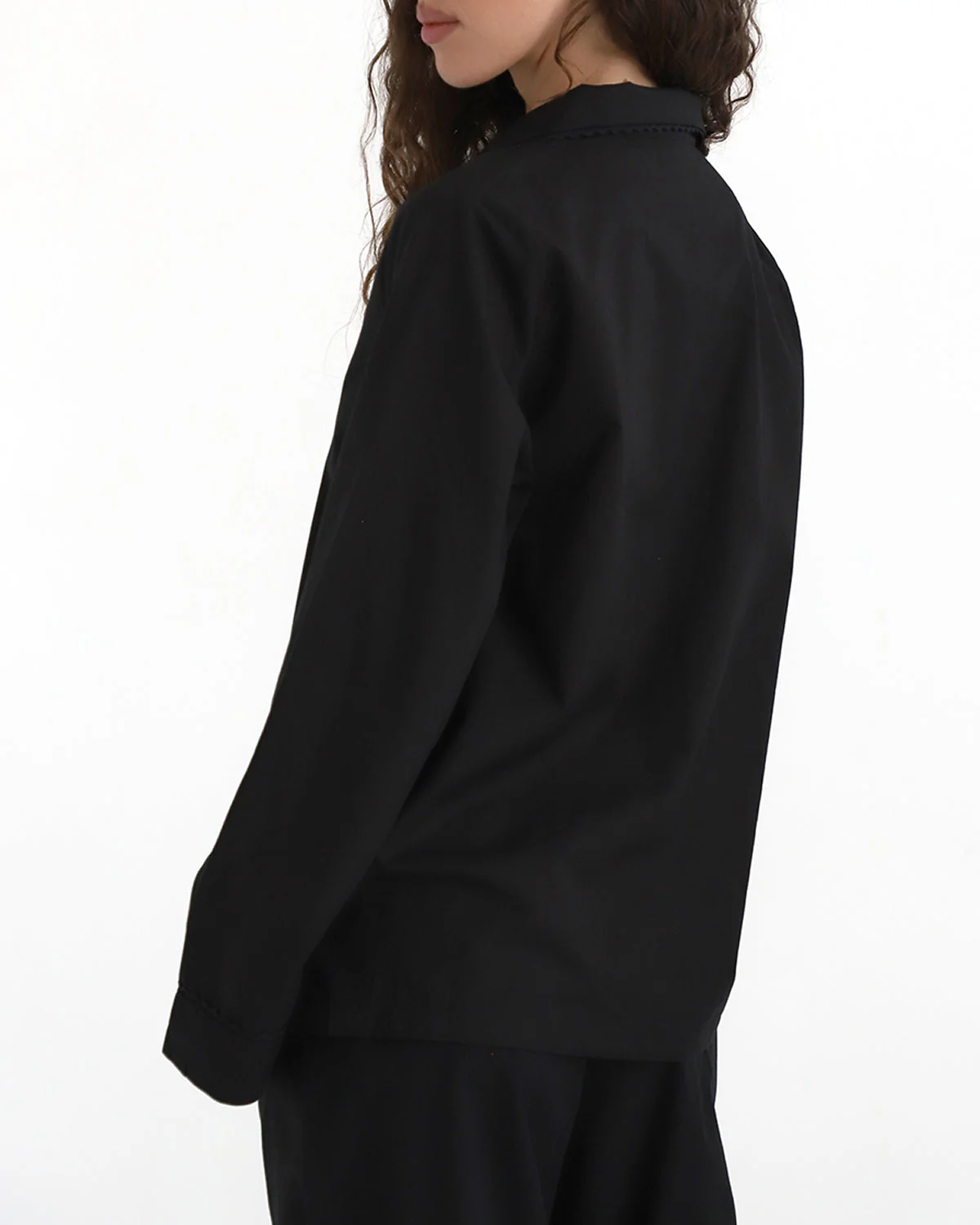 The Sunday Shirt: Cotton Voile Black - Image 5