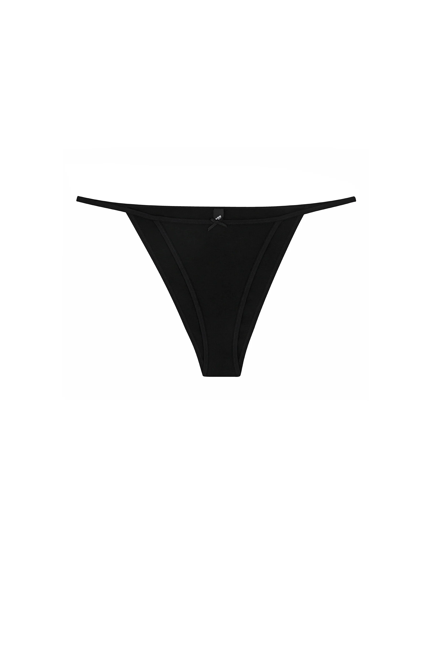 The Tanga Brief: Cotton Jersey Black - Image 2