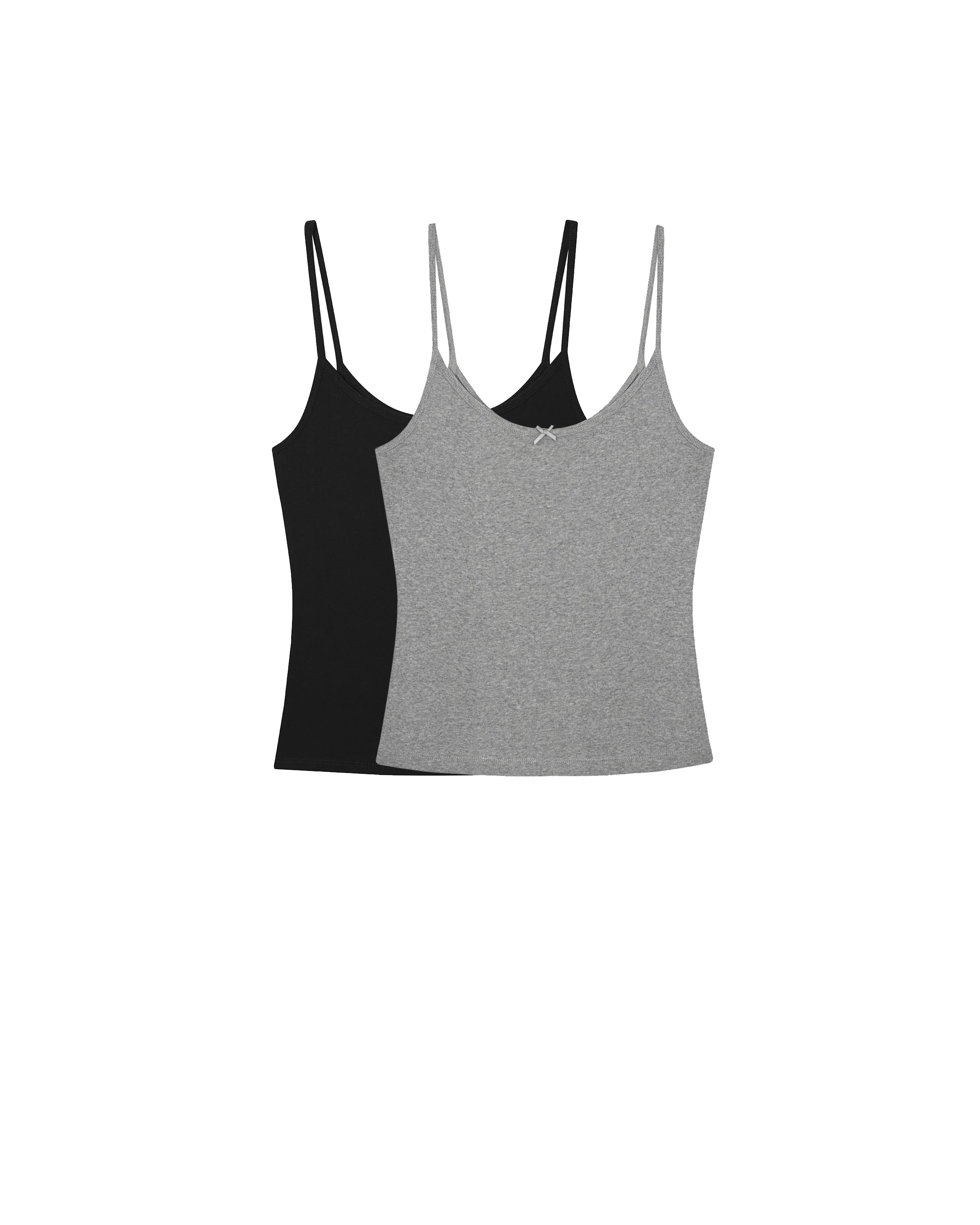 The Tank 2-Pack: Cotton Jersey Black & Grey - Image 2