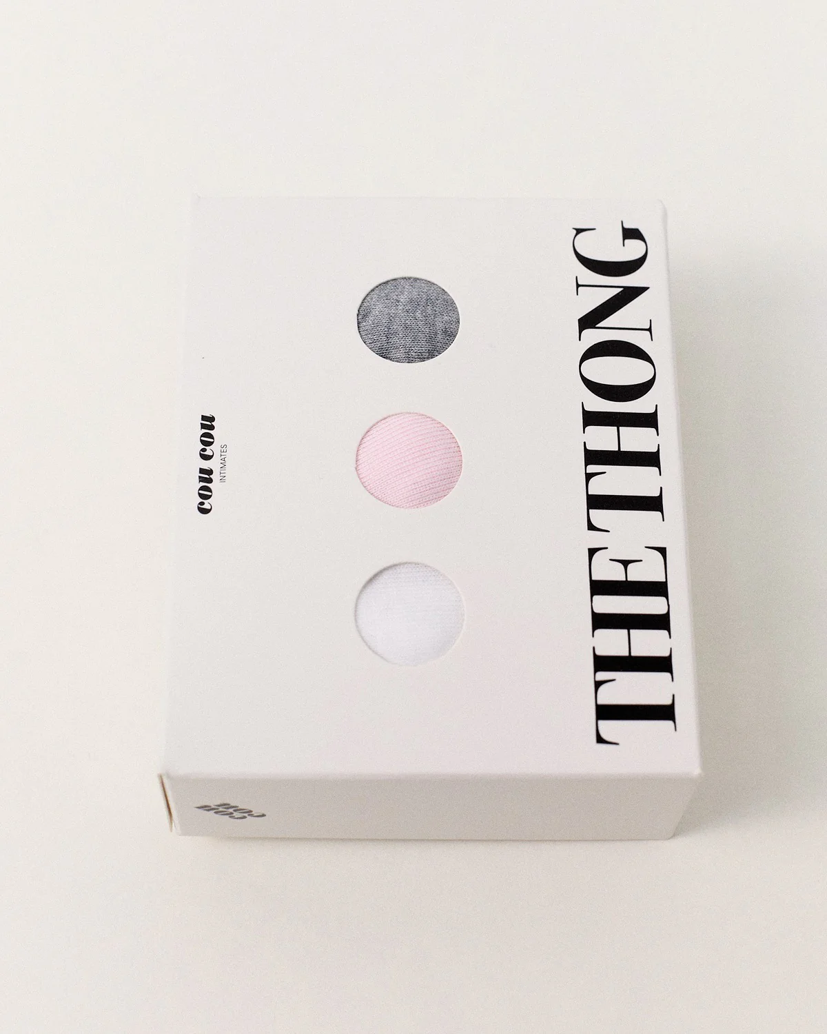 The Thong 3-Pack: Cotton Jersey White, Grey & Baby Pink - Image 3
