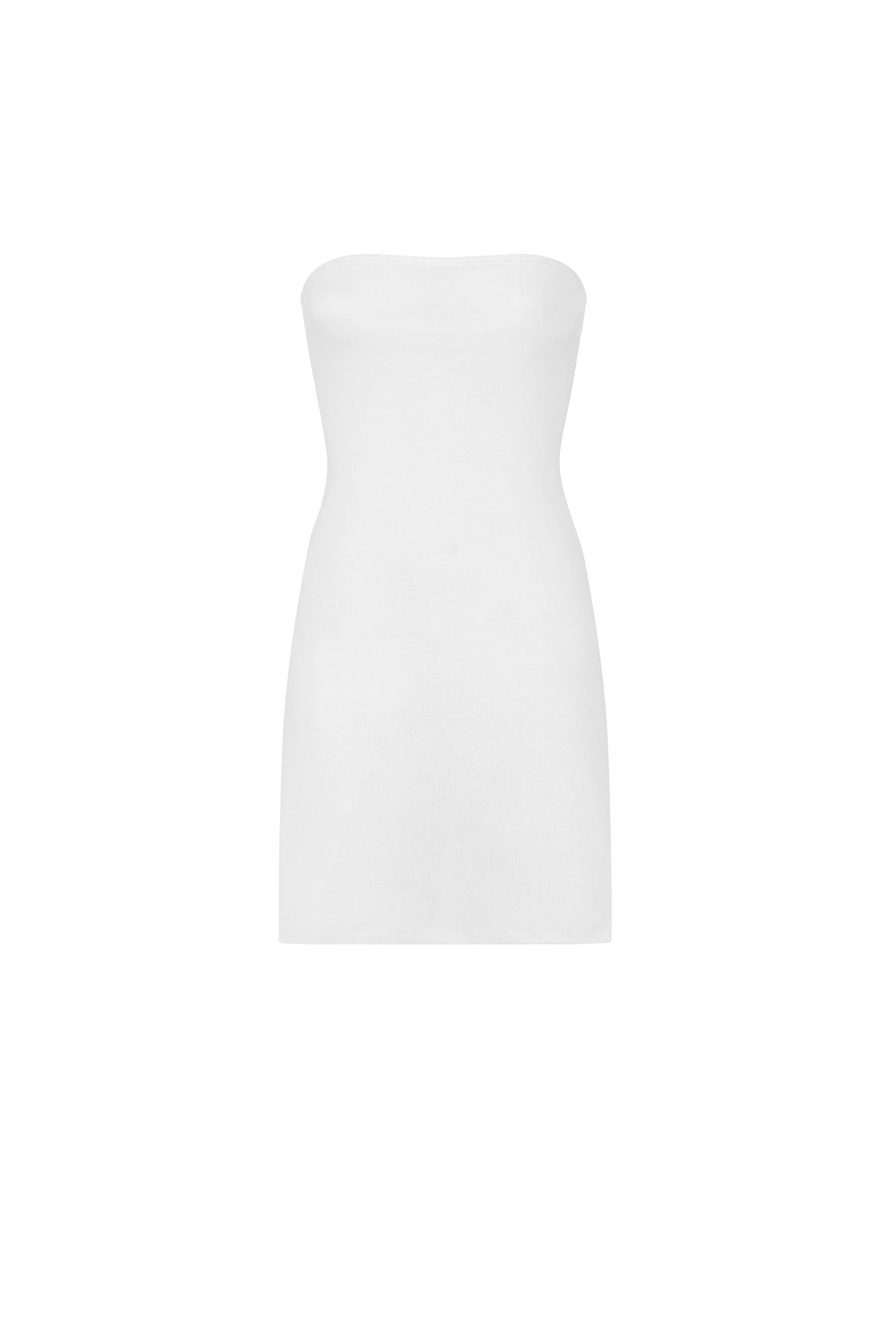 The Tube Dress: Cotton Jersey White - Image 2