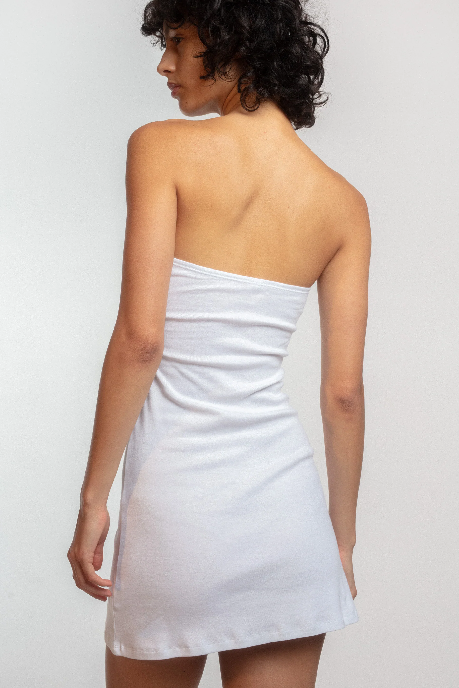 The Tube Dress: Cotton Jersey White - Image 5